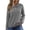 Dark Gray, variant on Staron Women's Sweaters Button Down Collared Long Sleeve Casual Comfy Knitted Ribbed Loose Fall Winter Tops Blue L