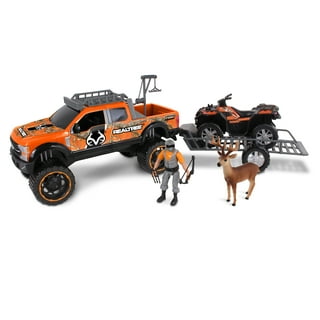 RealTree 10pc Hunting Playset: Ford F250 w/ Ducks - NKOK 1:18 Scale, Set w/  Hunter, Truck, Fishing Boat, Trailer & More