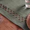 thumbnail image 5 of Sm:)e Grey Table Runner, Hollow Out Laser Cut Solid Color, Seasonal Summer Washable Kitchen Dining Table Decoration for Home Party Decor 13x120 Inch, 5 of 6