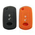 thumbnail image 2 of Porte-clés Sans Clé avec Télécommande, Housse de Protection en Silicone Caoutchouc pour Land Rover Discovery LR3 Range Rover Sport (1 Noir + 1 Orange), 2 of 4