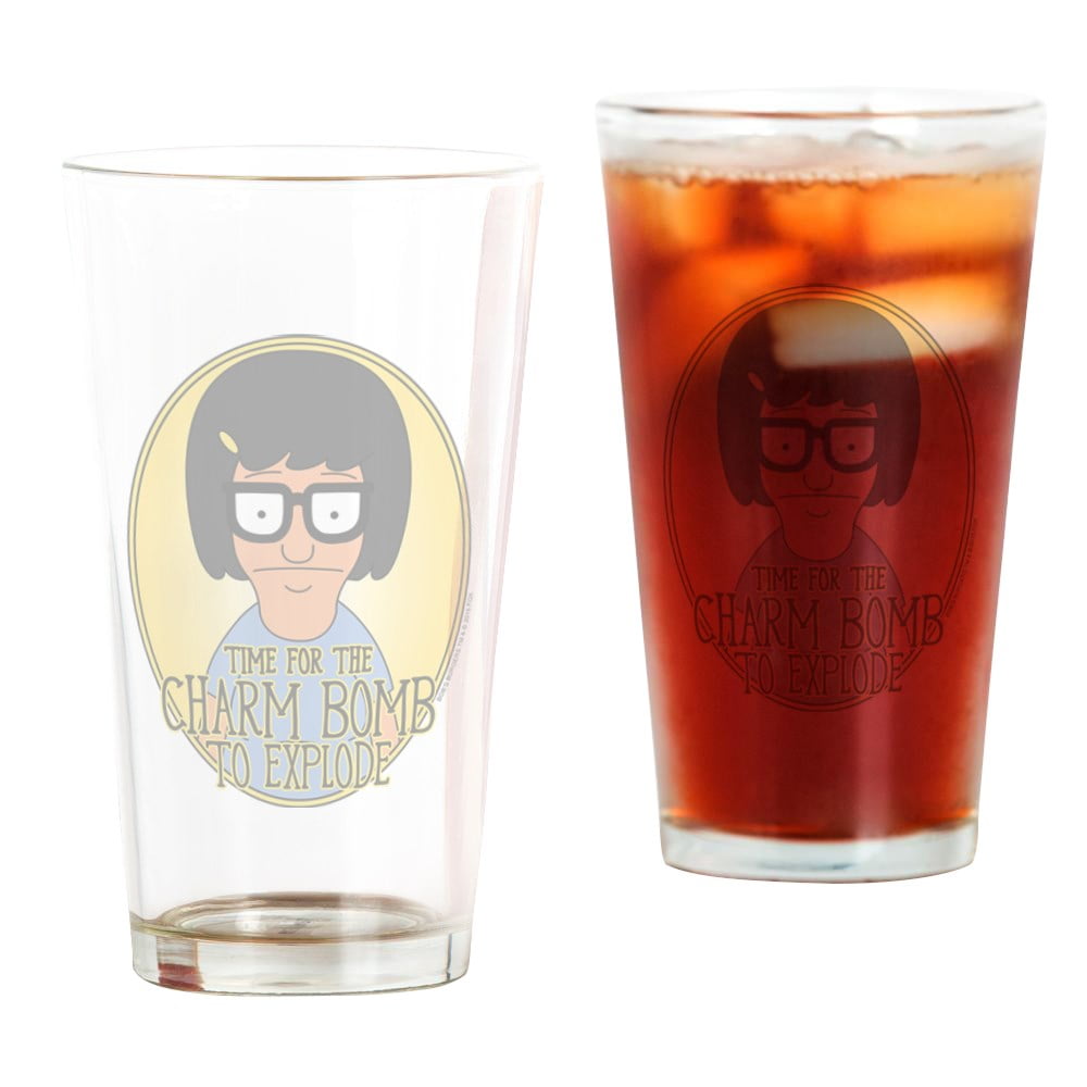 CafePress Bob's Burgers Tina Charm Bomb Pint Glass, Drinking Glass, 16 oz. CafePress by