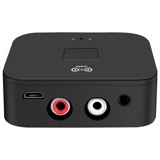 Adaptador inalámbrico NFC Aux Jack de 3,5 mm, 2 a receptor, transmisor FM estéreo para coche