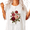 White, variant on Women's Vintage Floral Graphic Tee Casual Short Sleeve Crewneck Top Summer Shirt