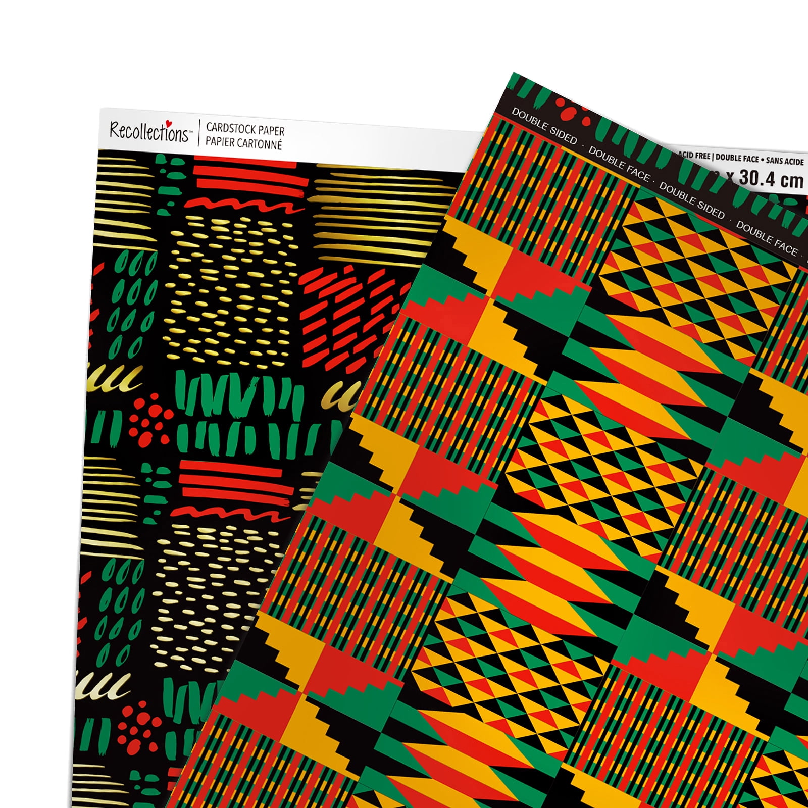 Recollections 24 Sheets Kente 12" x 12" Double-Sided Cardstock Paper - Acid & Lignin Free Paper for Scrapbooks, Arts & Crafts - Bulk Pack