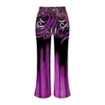 thumbnail image 4 of Bovemsi Wide Leg Pants Woman High Waist Patterned Lightweight Loose Fit Casual Colorful Trouser Jeans Travel Pants, 4 of 9