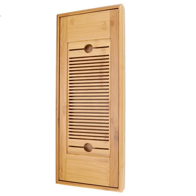 Mini Bandeja de Bambú para Servir Té, Platón de Té Ecológico Resistente para mesa de Oficina en Casa, 38x15cm