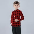 thumbnail image 6 of Wancir Toddler Baby Boys Plaid Flannel Shirt Long Sleeve Button Down Shirts, 6 of 7