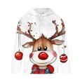 thumbnail image 3 of EchfiProm Christmas Reindeer Hoodies for Men Graphic Pullover White with Pockets Hooded Xmas Ugly Mens Sweatshirt M, 3 of 3