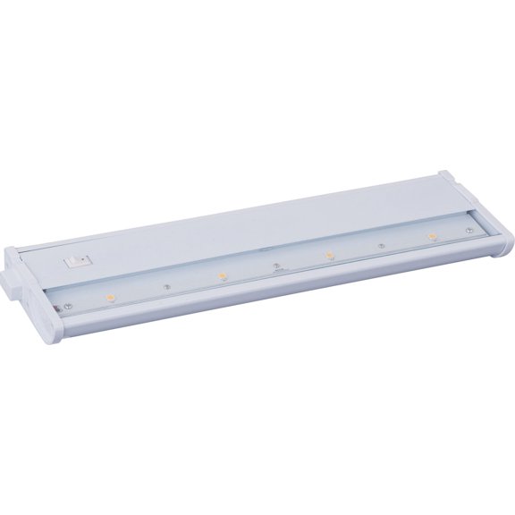 CounterMax MX-L120DC - 13" 9.26W 4 LED UnderCabinet, White Finish with Clear Glass