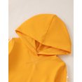 thumbnail image 4 of Kucnuzki 4T Toddler Girls Winter Outfits 5T Toddler Girls Warm Clothes Sets Long Sleeves Hoodie Sweatshirt Top Elastic Pants 2pcs Pant Sets Yellow, 4 of 8