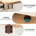 thumbnail image 4 of iSunirm Folding Dining Table with Storage, 51.2" Dining Table for 2-4 People, Wooden Dining Table with Under Cabinet, Desktop is Foldable., Portable Dining Table for Home, White & Nature, 4 of 10