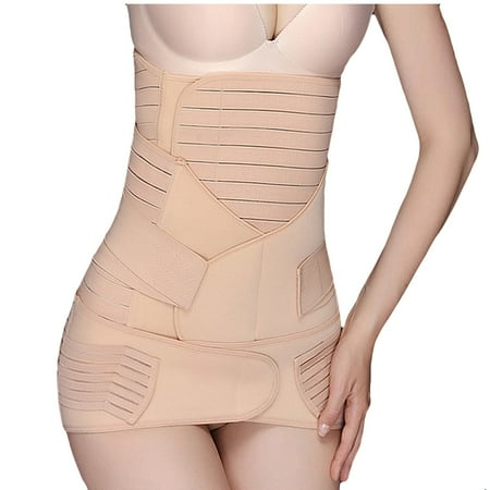 

QWERTYU Women s Seamless Tummy Control Body Shaper Waist Training Shapewear Low Rise Belt Beige XL