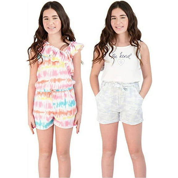 Sweet Butterfly Girls 2 Pack Knit Romper, Size 5 -16