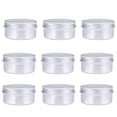 thumbnail image 1 of MasteelfCA 10Pcs Round Aluminum Storage Box Pasty Fluid Powder Solid Body Pill Aluminium Specimen Box (80g 68*35 Screw Thread), 1 of 9