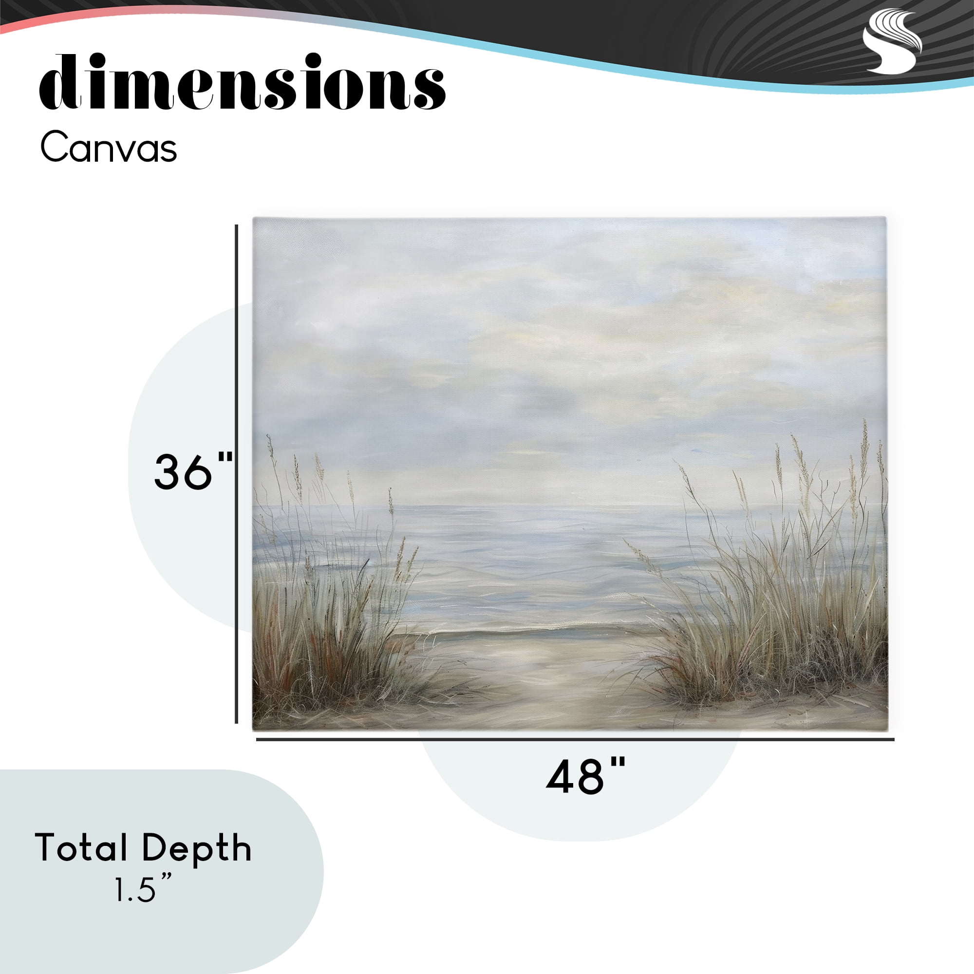 Stupell Industries Silent Beach with Seaside Dunes Canvas Wall Art, design by Petal Prints Design