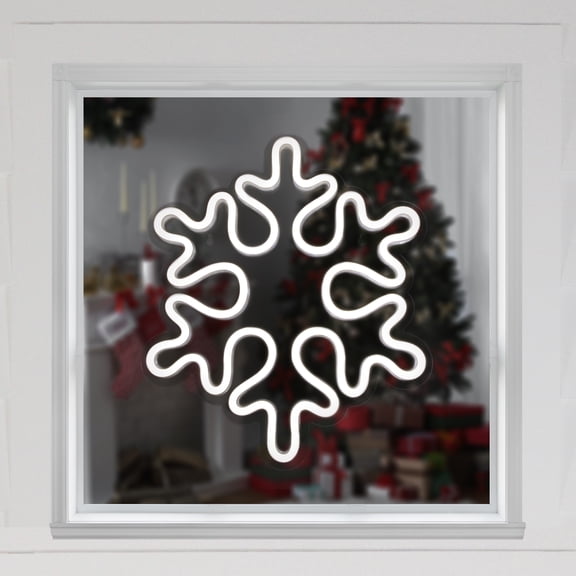 Northlight LED Snowflake Neon Lighted Christmas Wall or Window Decoration - 15"