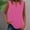 Hot Pink, variant on DuoJiaJ Women's Summer Tank Loose Fit Pleated V Neck Sleeveless Top Curved Flowy Workout Tank Tops Green L