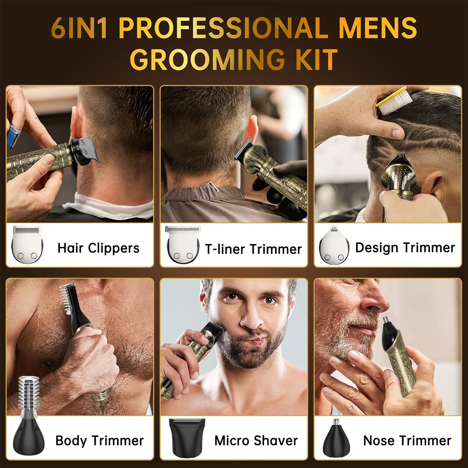 Cshidworld 6-in-1 Beard Trimmer and Hair Clipper Kit photo 2