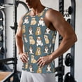 thumbnail image 5 of Picia Cartoon Bulldog 1 Printed Men’s Performance Tank, Men's Workout Tank Top Moisture-Wicking Tank Top Muscle tee, Breathable Workout Shirt-Large, 5 of 7