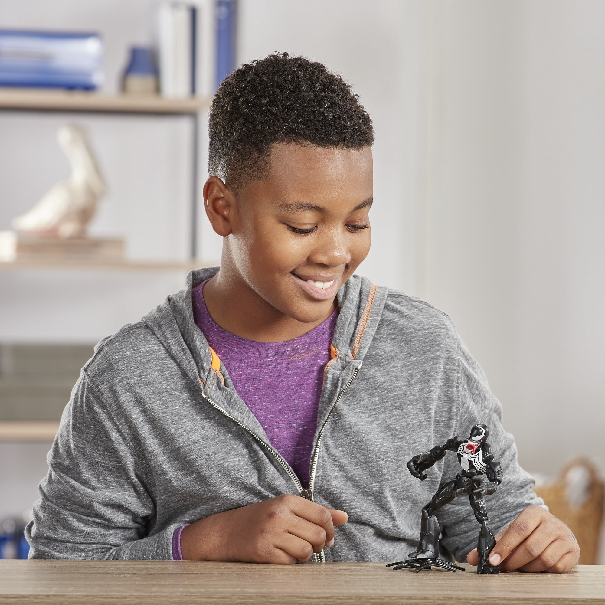 Marvel Spiderman: Bend and Flex Venom Kids Toy Action Figure for Boys and Girls with Web Accessory (9”)