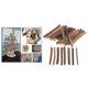 thumbnail image 1 of Rebanadas de Surtido de bloques de de leña para decoraciones Navidad Niños Niños 40 piezas de Macarena Rebanada de tronco natural, 1 of 7