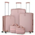 thumbnail image 2 of 5PCS Travel Luggage Set with Makeup Case, Soft Rosegold, 2 of 6