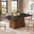 thumbnail image 7 of Tribesigns Dining Table for 6-8 People, 63-Inch Farmhouse Kitchen Table with Sturdy Pedestal Base for Dining Room, Kitchen, 7 of 7