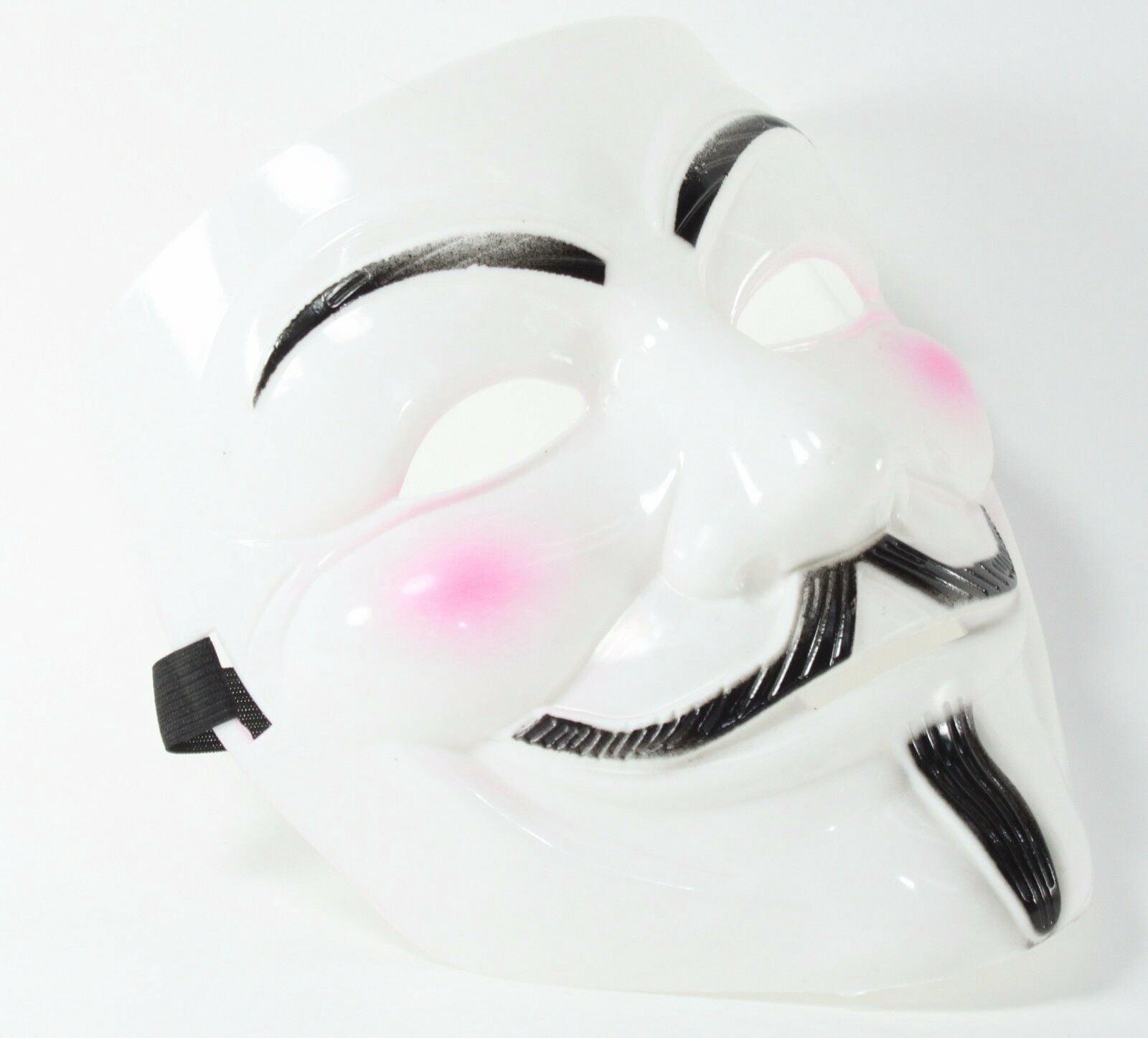 White Black Yellow V for Vendetta Guy Fawkes Anonymous Costume Play Halloween KT00015