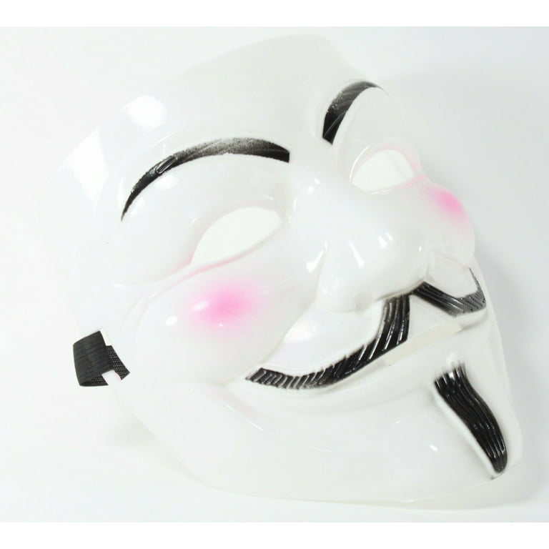  Gmasking PVC V for Anonymous Guy Fawkes Halloween Party Mask 2  Pieces (Yellow,White) : Toys & Games