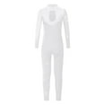 thumbnail image 4 of TiaoBug Leotard for Kids Girls Gymnastics Long Sleeve Full Body Suit One Piece Bodysuit Jumpsuit White 10, 4 of 7