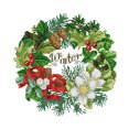 thumbnail image 1 of Cuadros Decorativos Kit de bordado de guirnalda de invierno DIY de punto de cruz parcial estampado de 11 quilates (2362) DQrwqpou Nuevos Originales, 1 of 7