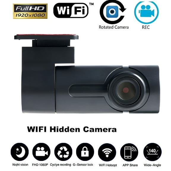 GJX HD 1080P Pro WiFi Car Dash Cam Hidden Camera Recorder Night-Vision