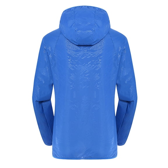 Men's Lightweight Windbreaker Jacket, Hooded Rainproof Sun Coat, Breathable Travel Outerwear, For Cycling Outdoor