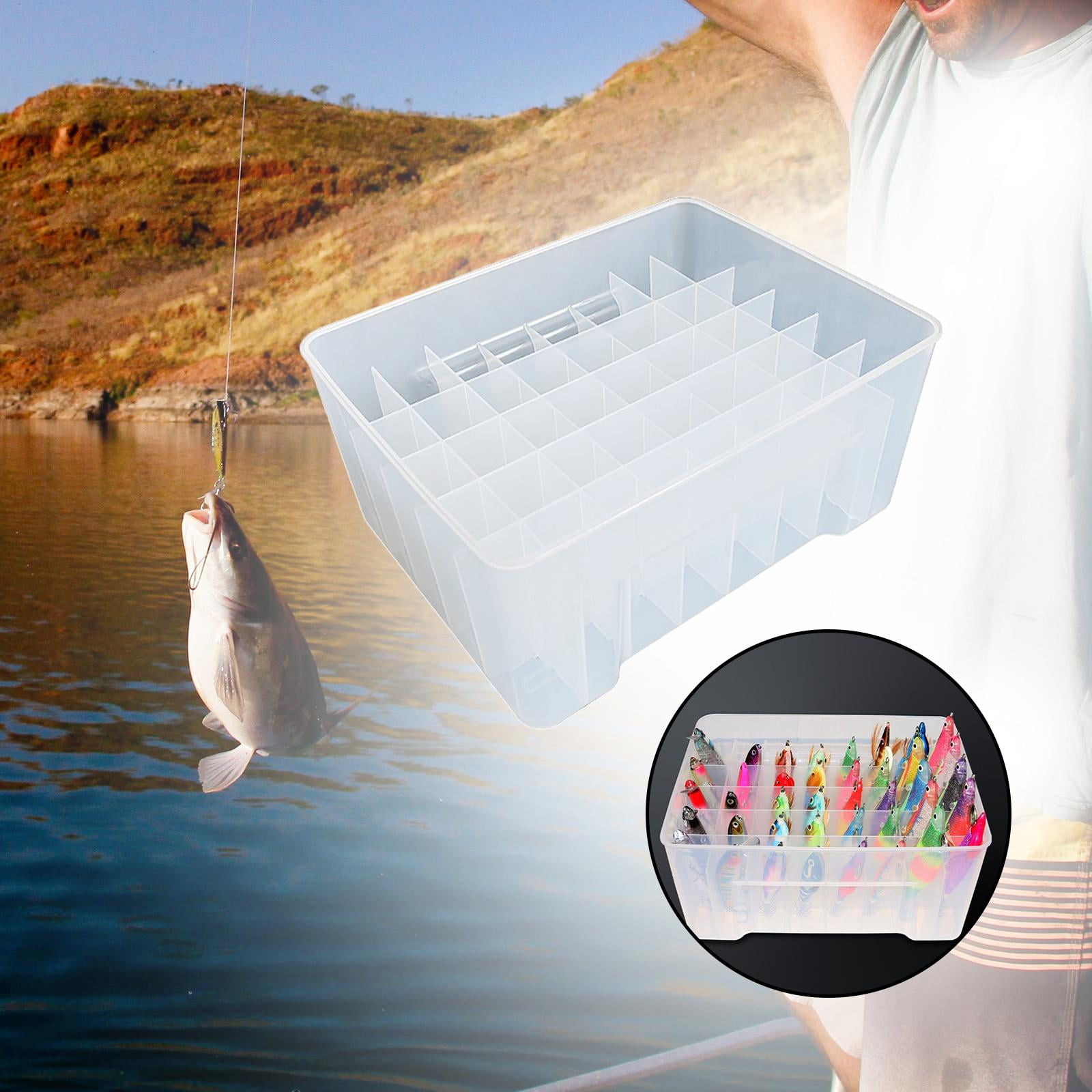 koolsoo Lure Box Storage Box 40 Grid Organizer Box Portable
