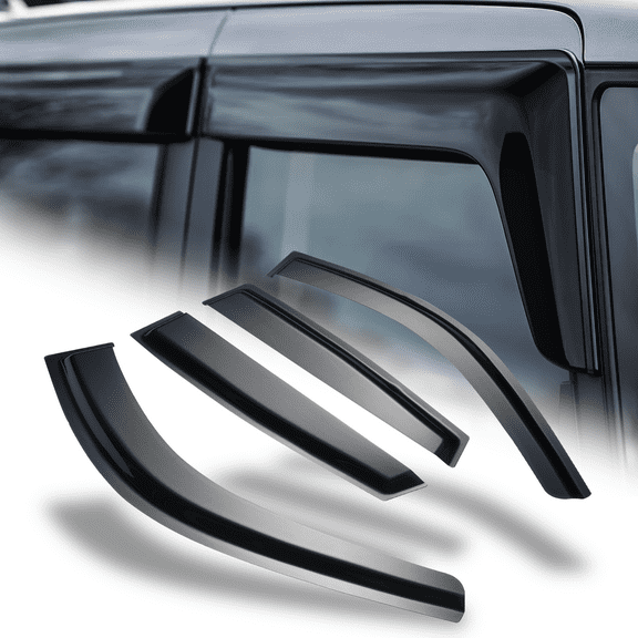 M-AUTO 4Pcs Set Window Visor Deflector Sun Rain Guard Smoke Tinted Outside Mount for 2017-2023 Mazda CX-5