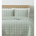thumbnail image 3 of Truly Soft Cozy Gauze Quilt Set Grey Polyester 3-Piece Full/Queen Quilt Set, solid themed, for Men and Women, OEKO-TEX Certified Confidence, 3 of 10