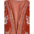 thumbnail image 4 of Musuos Women’s Embroidered Vest Tops Classic Sleeveless Open Front Cardigan Velvet Vest, 4 of 10