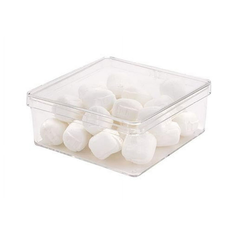 Pioneer Plastics 277C Clear Round Plastic Container with Lid, 4.0625 W x  4.75 H, Pack of 2
