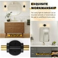thumbnail image 7 of Bathroom Light Fixtures, 2-Light Black and Gold Bathroom Vanity Lighting Over Mirror, Modern Wall Sconces Set of 2 with Clear Glass, Indoor Hardwired Wall Lamp for Bedroom, Living Room, Hallway, 7 of 7