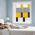 thumbnail image 3 of Static Cling Non Adhesive Window Film, Yellow Grey Geometric Window Privacy Film Frosted, Modern Black White Abstract Art Opaque Window Coverings for Small Windows, Home, 17.7 x 39.3 Inches, 3 of 9