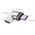 thumbnail image 4 of Adaptador magnético USB tipo C de 100 W y 5 A con conectores de cable de carga rápida para smartphones blanco, 4 of 9
