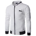 thumbnail image 4 of Cárdigan informal holgado con cremallera para hombre, ropa deportiva sencilla con estampado, ideal para exteriores, béisbol y golf, primavera y otoño, 4 of 5