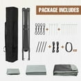 thumbnail image 6 of INTER HUT 11x11 Outdoor Pop up Gazebo Tent with Mesh Walls for Patio, Lawn, Backyard and Deck, Gray, 6 of 9