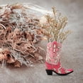 thumbnail image 7 of Mini Cowboy Boot 2-Color Set – Resin Decorative Faux Leather Boot Figurines as Small Vase, Rustic Tabletop Décor, and Western-Style Accents – Charming Home Decoration for Country Lovers, 7 of 7
