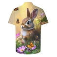 thumbnail image 4 of VBTAPA Easter Men's Short Sleeve Button Down Hawaiian Shirt Relaxed Fit Casual Beach Shirts Funny Easter Eggs Holiday Tops Limited Time Sales Multicolor L, 4 of 6