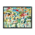 thumbnail image 2 of Stupell Industries Bright Complex Curved Abstractions Blue Green Shapes,24 x 30,Designed by Lisa Ridgers, 2 of 5