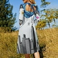 thumbnail image 5 of New York City Skyline with Stars-1 Dress Summer Dresses Woman Street Style Big Size Casual Dress, 5 of 9