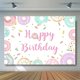 thumbnail image 3 of Fondo de cumpleaños con forma de dona para niñas, decoración de fiesta, pancarta de feliz cumpleaños con dona, fondo de fotografía, foto de mesa de pastel de cumpleaños, 3 of 5
