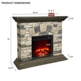 thumbnail image 7 of 40-inch Electric Fireplace with Faux Brick and Remote Control, 7 of 7