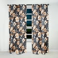 thumbnail image 2 of Designart "Peach Blossoms In Vintage Reverie" Floral Blackout Single Curtain Panel, 2 of 4